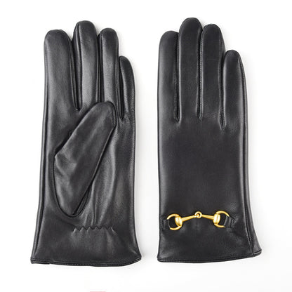 Winter Women's Warm Leather Gloves