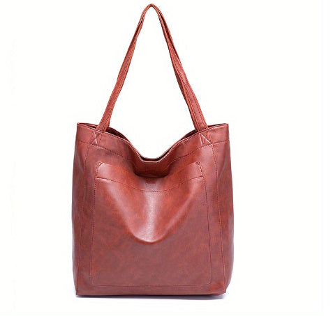 Retro Tote – Large Capacity, Premium Oil Wax Leather, Effortless Chic