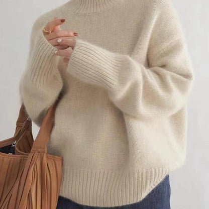 Oversized Cashmere Roll Neck Sweater | Soft & Warm Knitwear