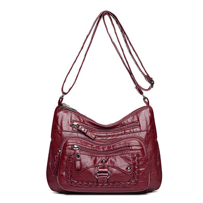 Multi-pocket Soft Leather High-grade Shoulder Bag