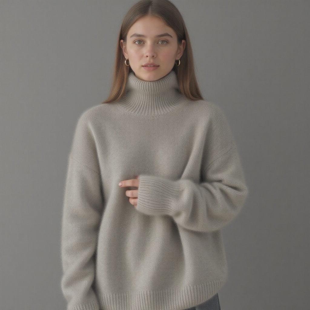 Oversized Cashmere Roll Neck Sweater | Soft & Warm Knitwear