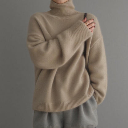 Oversized Cashmere Roll Neck Sweater | Soft & Warm Knitwear