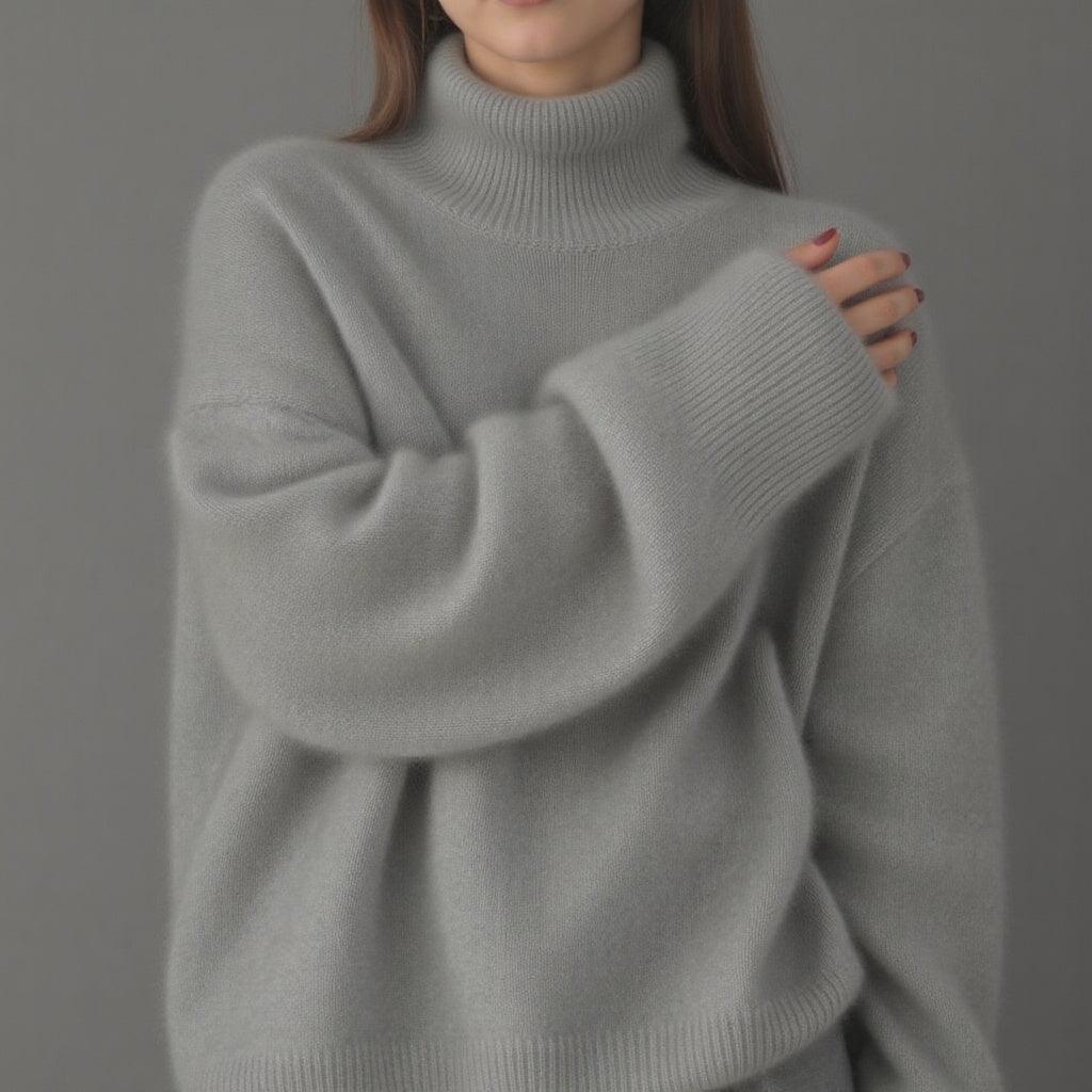 Oversized Cashmere Roll Neck Sweater | Soft & Warm Knitwear